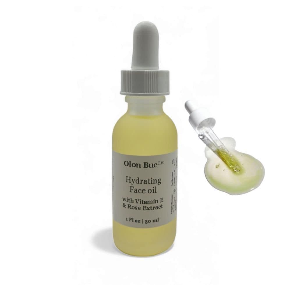 Hydrating Face Oil - with Vitamin E, Rose Extract, Rose hip Oil,  1 Fl oz
